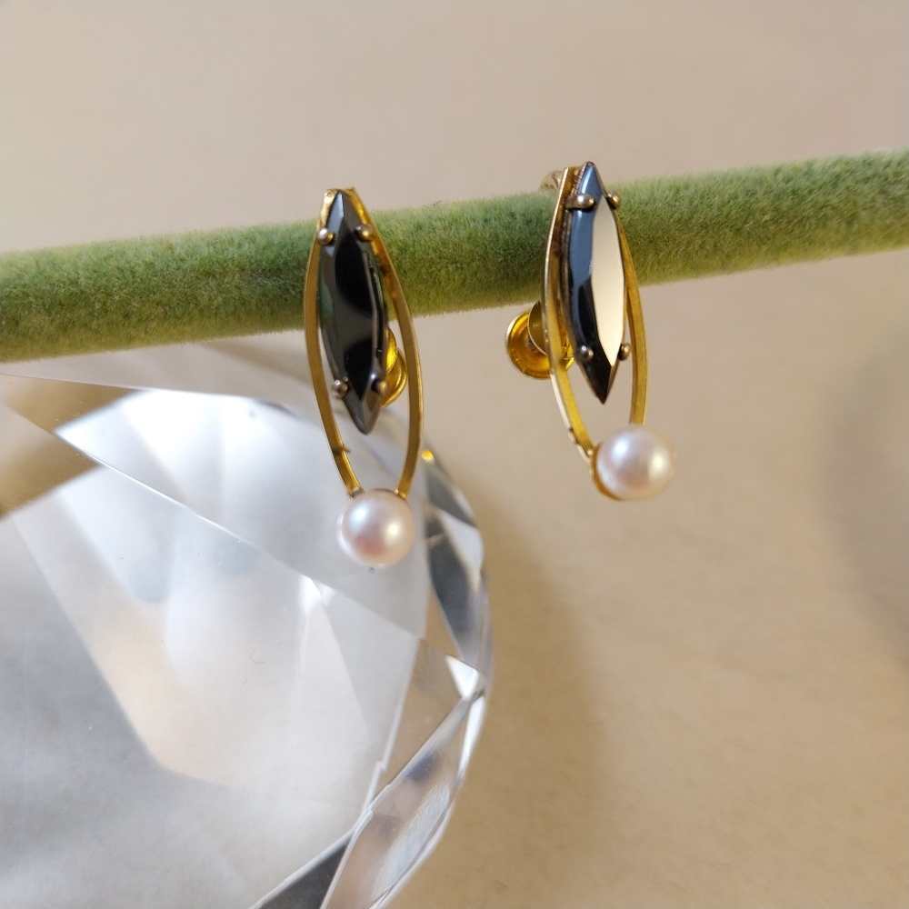 14/ 20 KGF Gold Necklace Pendant and 14/20 KGF Real Pearl Earring Set - Picture 6 of 16